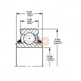 207KYY; TIMKEN; Roulement à billes; pièce detachée