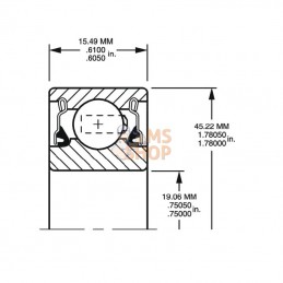 P204RR6; TIMKEN; Roulement à billes; pièce detachée