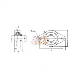 UCFL307; TIMKEN; Palier UCFL; pièce detachée