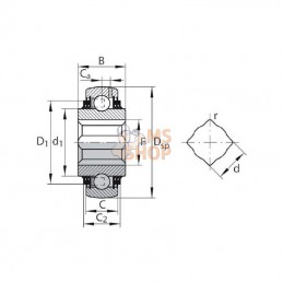 W208PPB11; TIMKEN; Roulement à billes; pièce detachée