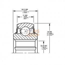 W208KRRB6; TIMKEN; Roulement à billes; pièce detachée