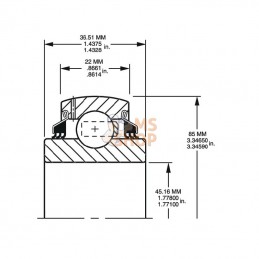 GW209PPB11; TIMKEN; Roulement à billes; pièce detachée