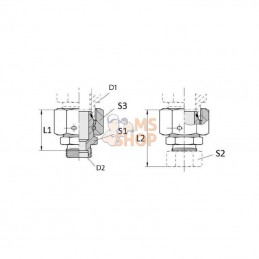 REDSD288L; VOSS; Adapteur mâle femelle 28L 8L; pièce detachée