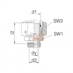 REDSD288L; VOSS; Adapteur mâle femelle 28L 8L; pièce detachée