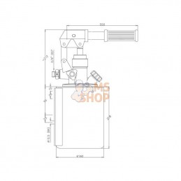 HPS1804; UNBRANDED; Pompe hydraulique manuelle 4L; pièce detachée