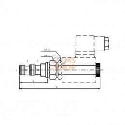 EL10A1PB; WALVOIL; Clapet 3/2 cart. EL10-A-1-P-B; pièce detachée