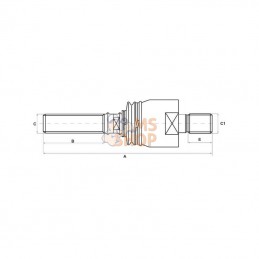 0501210063; ZF; Rotule de direction axiale; pièce detachée