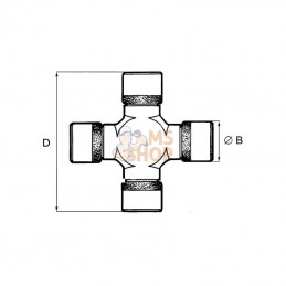 0501204933; ZF; Croisillon Ø 30x79,5 mm, ZF; pièce detachée