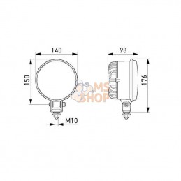 1S3996362201; HELLA; Projecteur avant M133 LED fixe; pièce detachée