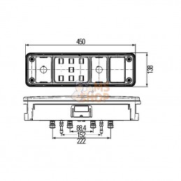 2VP340960011; HELLA; Feu arrière Easyconn LED 24V L; pièce detachée