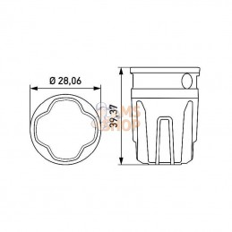 2XD014564211; HELLA; Kit feu de pénétration fixes à 4 LED rondes BST; pièce detachée