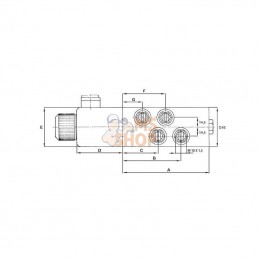 SV16512; TILL HYDRAULIK; Valve électrique 6/2 12V; pièce detachée