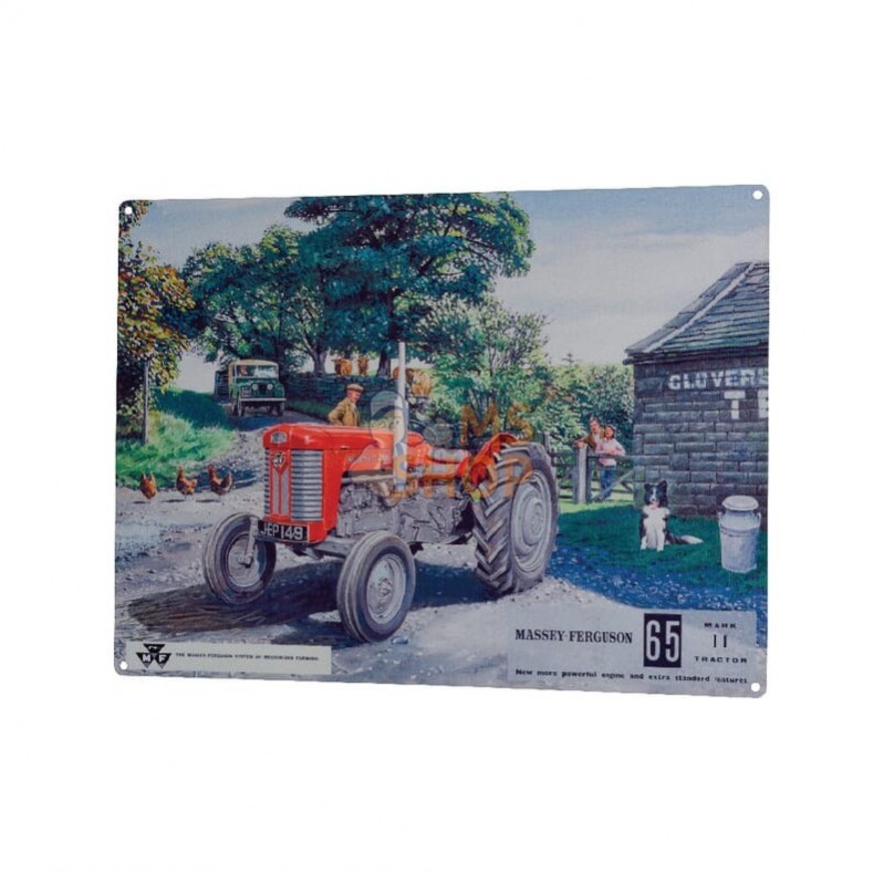 TTF6186; TRACTORFREAK; Plaque Massey Ferguson 65; pièce detachée