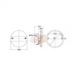 2SD001685347; HELLA; Feu arrière LED Hella 24V 3 fonctions; pièce detachée