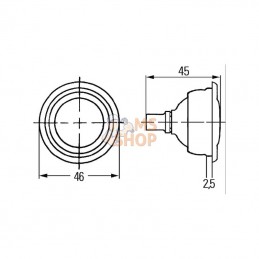 2JA343720157; HELLA; Lampe de lecture, 9-31V; pièce detachée