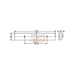 2JA007373151; HELLA; Plafonnier intérieur cabine LED + interrupteur; pièce detachée