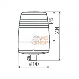 2RL008967021; HELLA; Gyrophare Jr plus flex 12/24V; pièce detachée