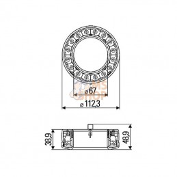 2SB009362021; HELLA; Feu arrière LED; pièce detachée