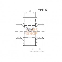 7090123; VDL; Croix en PVC 4x90mm; pièce detachée