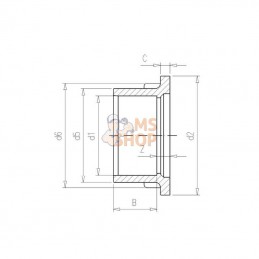 7250135; VDL; Douille à collet en PVC 250mm; pièce detachée