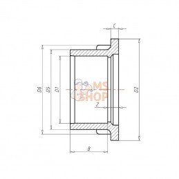 7250135; VDL; Douille à collet en PVC 250mm; pièce detachée