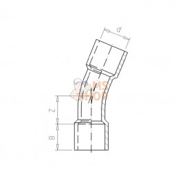 7140522; VDL; Coude PVC 22,5° 140mm; pièce detachée