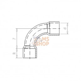 7250590; VDL; Coude PVC 90° 250mm; pièce detachée