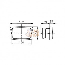 1AB006213011; HELLA; Phare Hella; pièce detachée