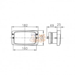 1AB006213011; HELLA; Phare Hella; pièce detachée