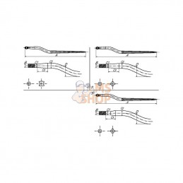 KT2; TRIOLIET-MULLOS; Dent de désileuse 36x810 M22 Mullos; pièce detachée