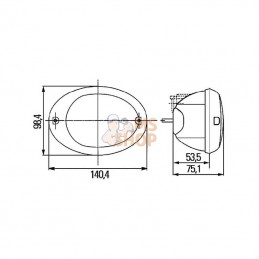 2SD343130071; HELLA; Feu arrière 12V; pièce detachée