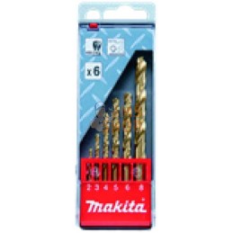 D-43555,COFFRET 6 FORETS METAL HSS-TIN | MAKITA