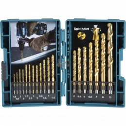 B-67795,COFFRET 19 FORETS METAL HSS-TIN | MAKITA