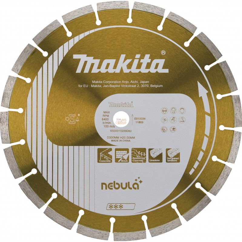 B-54069,DISQUE DIAMANT NEBULA LASER 400X20/25,4 MM | MAKITA