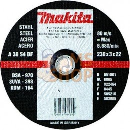 A-85313,DISQ TRONÇ PLAT METAL 125x22,23MM 2,5MM A30R | MAKITA