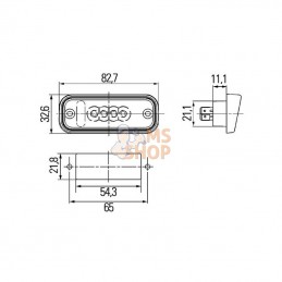 2KA010278411; HELLA; Éclairage de plaque d'immatriculation LED 12V; pièce detachée