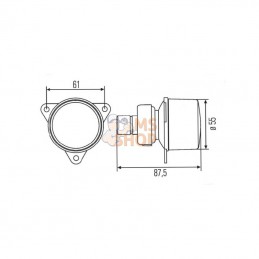 2BA008221041; HELLA; Clignotant rond Ø55mm 12/24V gris; pièce detachée