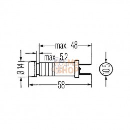 2AA003257021; HELLA; Lampe témoin; pièce detachée