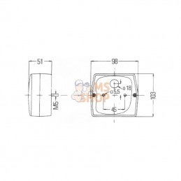 2SE998530077; HELLA; Feu arrière, 12V; pièce detachée