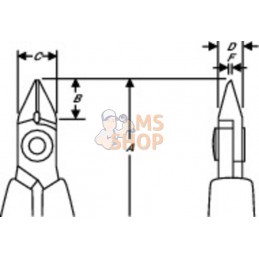 8160;SANS MARQUE;Pince coupante diagonale, Tête ovale;pièce détachée