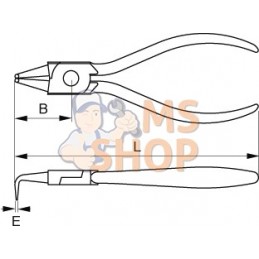 621651;IRIMO;Pinces recourbée pour circlips intérieurs;pièce détachée