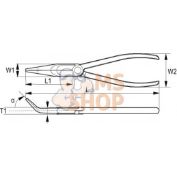613V-160-1;IRIMO;Pince à becs demi-ronds coudés isolée;pièce détachée