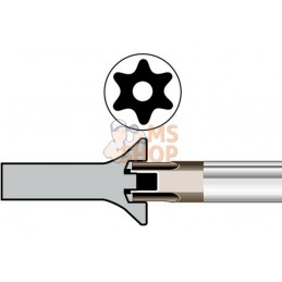 454-9-H;IRIMO;Jeu de clés mâles coudées longues pour vis TORX® Tamper, finition brunie;pièce détachée