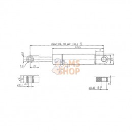 CA095788; STABILUS; Vérin à gaz L1100-1900N; pièce detachée