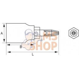 107-PZ3-1;IRIMO;Douille tournevis 1/4'' pour vis Pozidriv®;pièce détachée