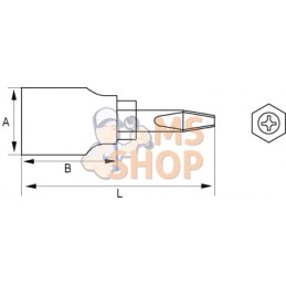 107-PH3-1;IRIMO;Douille tournevis 1/4'' pour vis Phillips®;pièce détachée