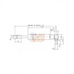 CA256943; STABILUS; Vérin à gaz L205-300N; pièce detachée