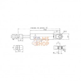 CA5799CU; STABILUS; Vérin à gaz L500-250N; pièce detachée