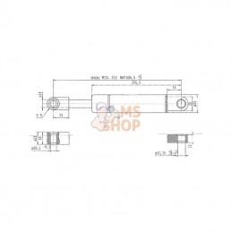 CA085596; STABILUS; Vérin à gaz L600-1300N; pièce detachée