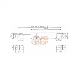 CA516678; STABILUS; Vérin à gaz L275-100N; pièce detachée